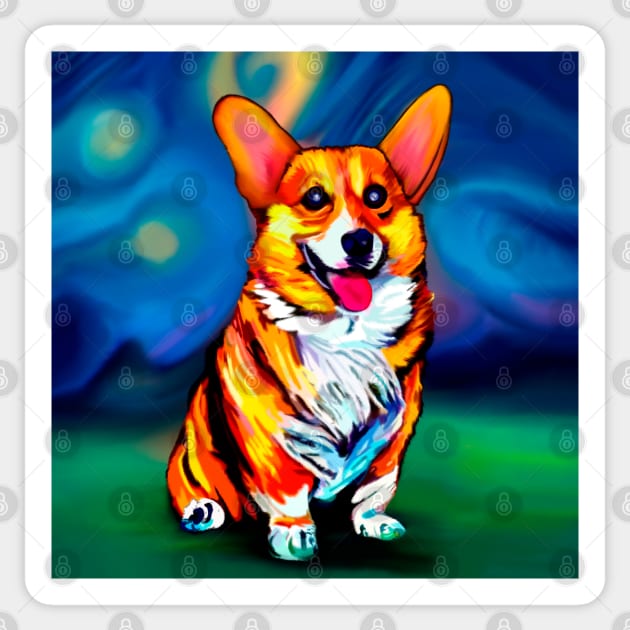 Corgi Sticker by Ocennyy